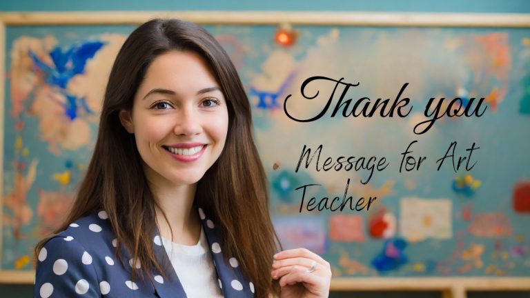 Thank You Message For Art Teacher