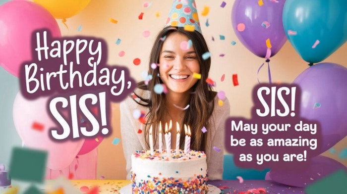 Hilarious Short Birthday Wishes for Sister
