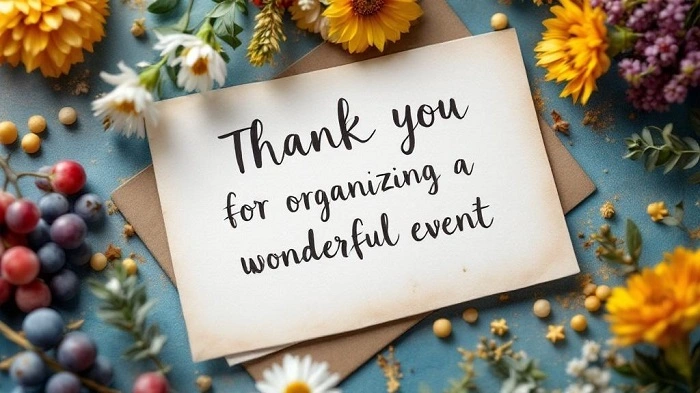 Why Say Thanks for Organizing an Event
