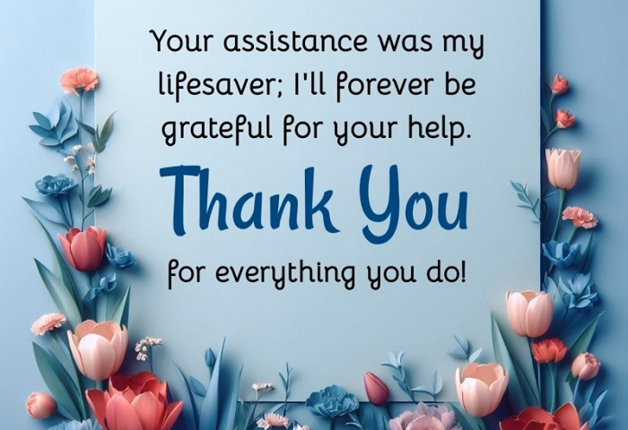 Personal Appreciation Messages over the Effort he had made in the Surprise