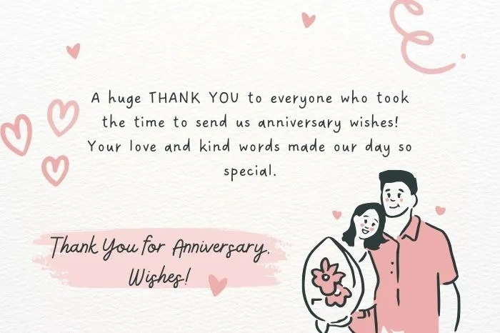 Thank You for Anniversary Wishes on Social Media