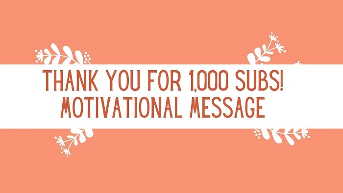 thank you message for youtube subscribers