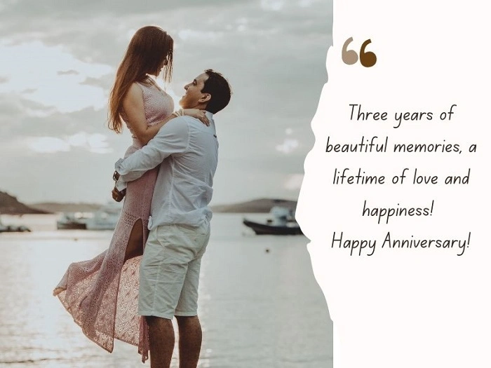 Short and Sweet 3 Year Love Anniversary Wishes below.