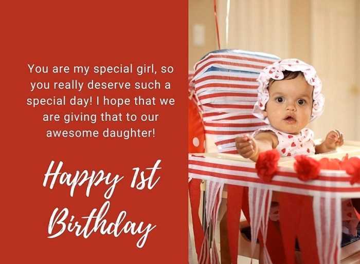 My Daughter Wishes 1st Birthday