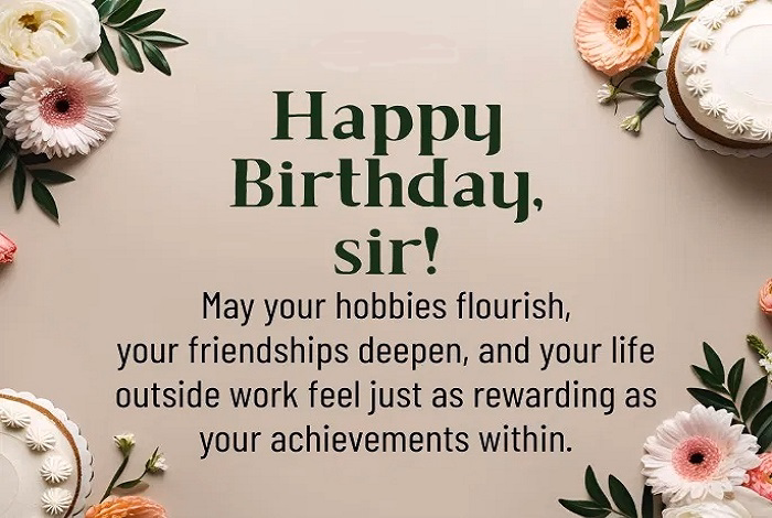 Wishes for Sir on his Birthday by the Students