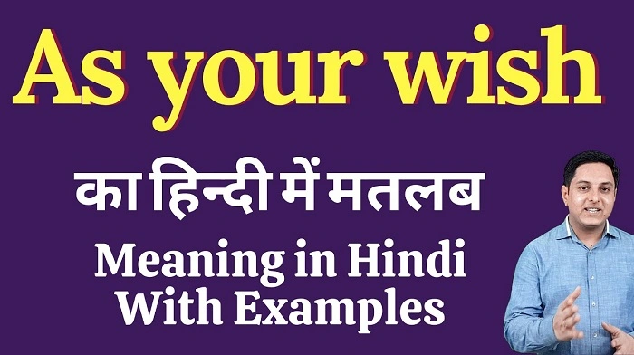 as your wish meaning in hindi 3