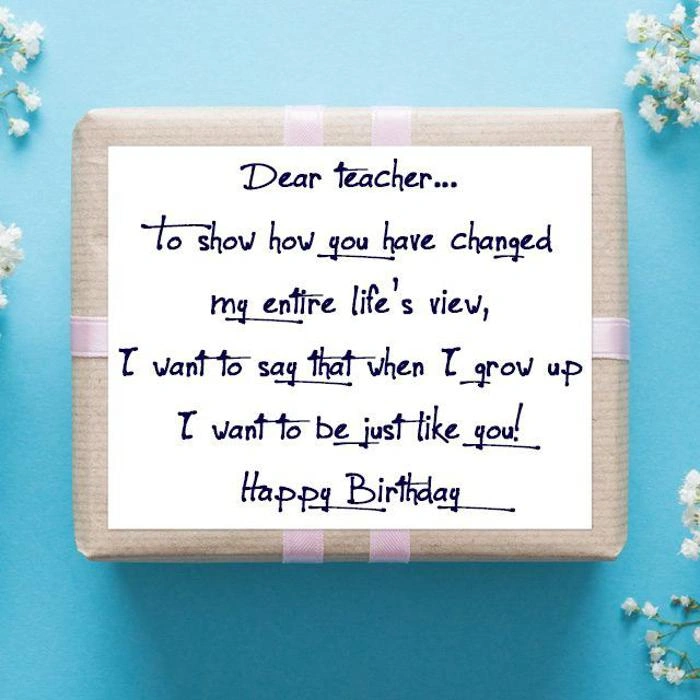 Easy birthday messages for teachers