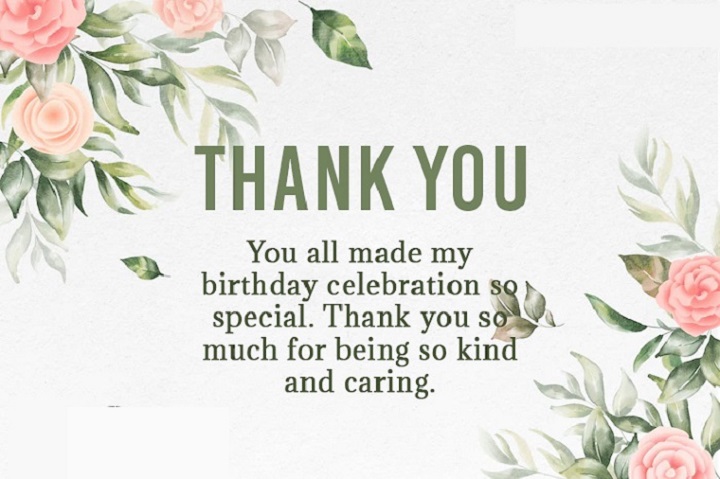 Thank You For Birthday Celebration Captions, Messages & Quotes thank you for birthday celebration caption