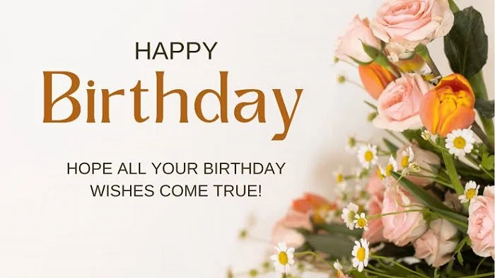 Short Birthday Wishes With Flowers